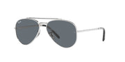 Ray-Ban New Aviator RB3625 Sunglasses - Silver/Blue / 62 mm - 8056597650311