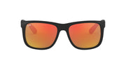 Ray-Ban Justin RB4165 Sunglasses - Rubber Black/Brown Mirror Orange - 8053672416176