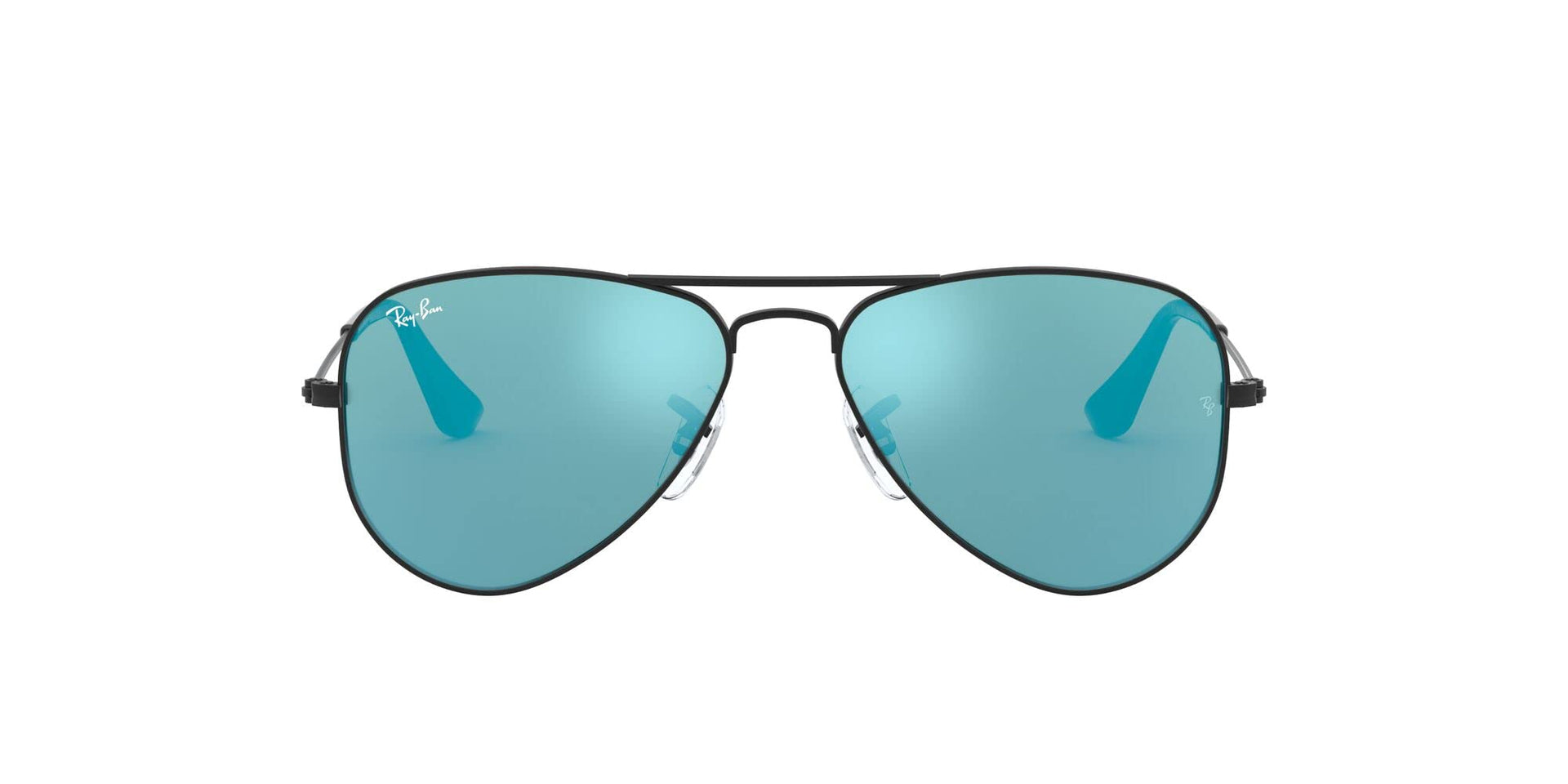 Ray-Ban Metal Aviator RJ9506S Sunglasses - Matte Black/Blue Flash / 50 mm - 8053672217797
