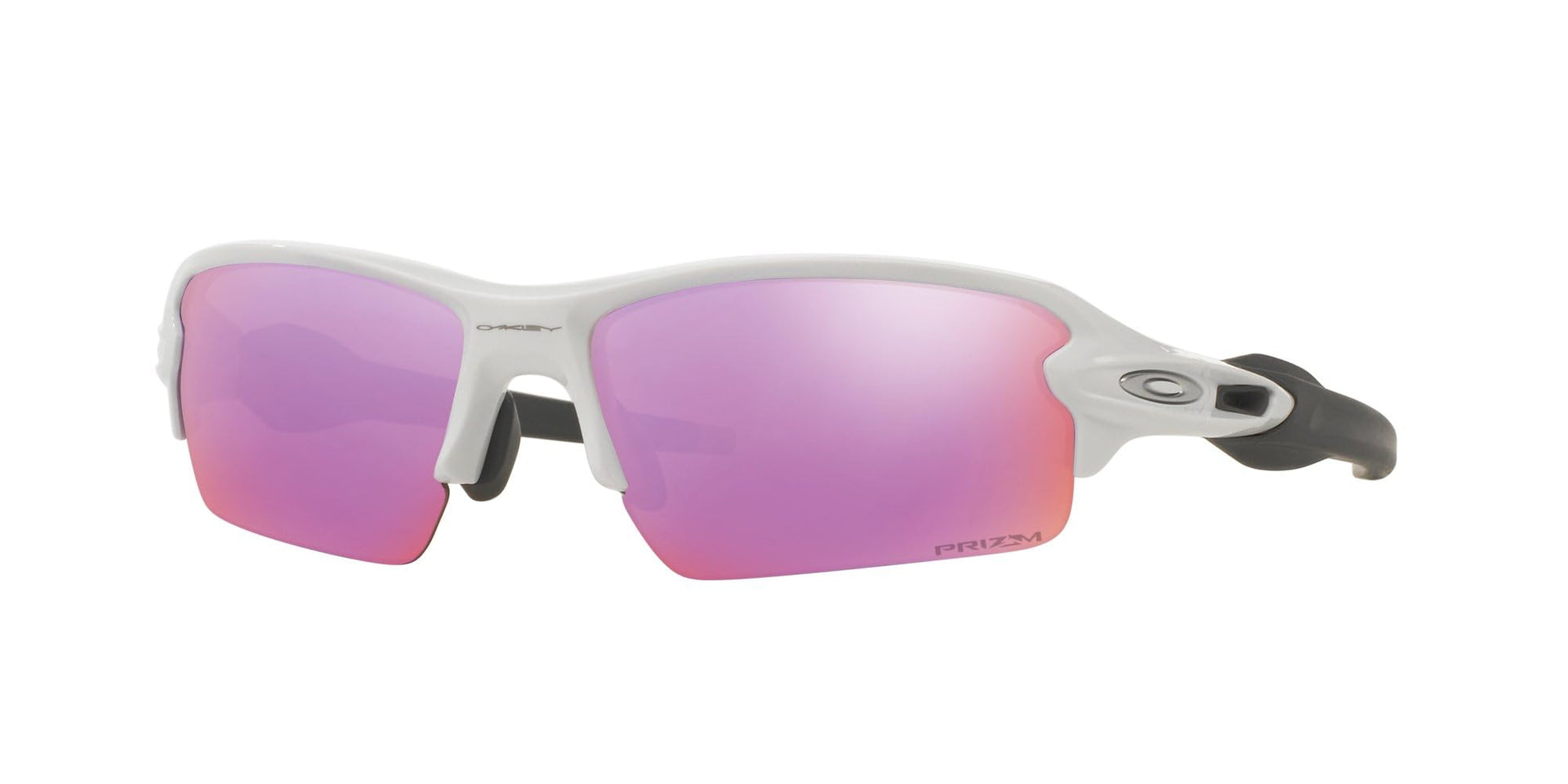 Oakley Flak Low Bridge Fit Sunglasses - Polished White on Grey/Prizm Golf / 61 mm - 888392175229