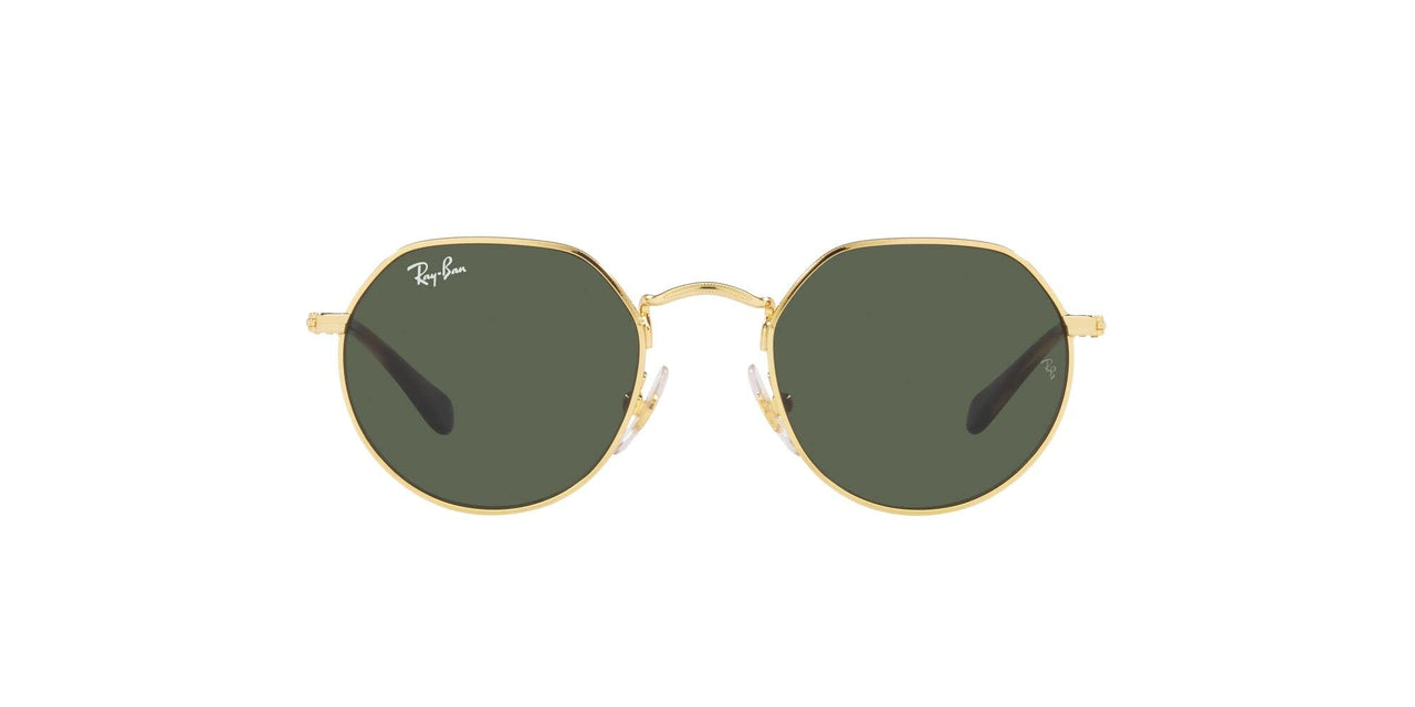 Ray-Ban Junior Jack RJ9565S Sunglasses - Gold/Dark Green / 47 mm - 8056597732406