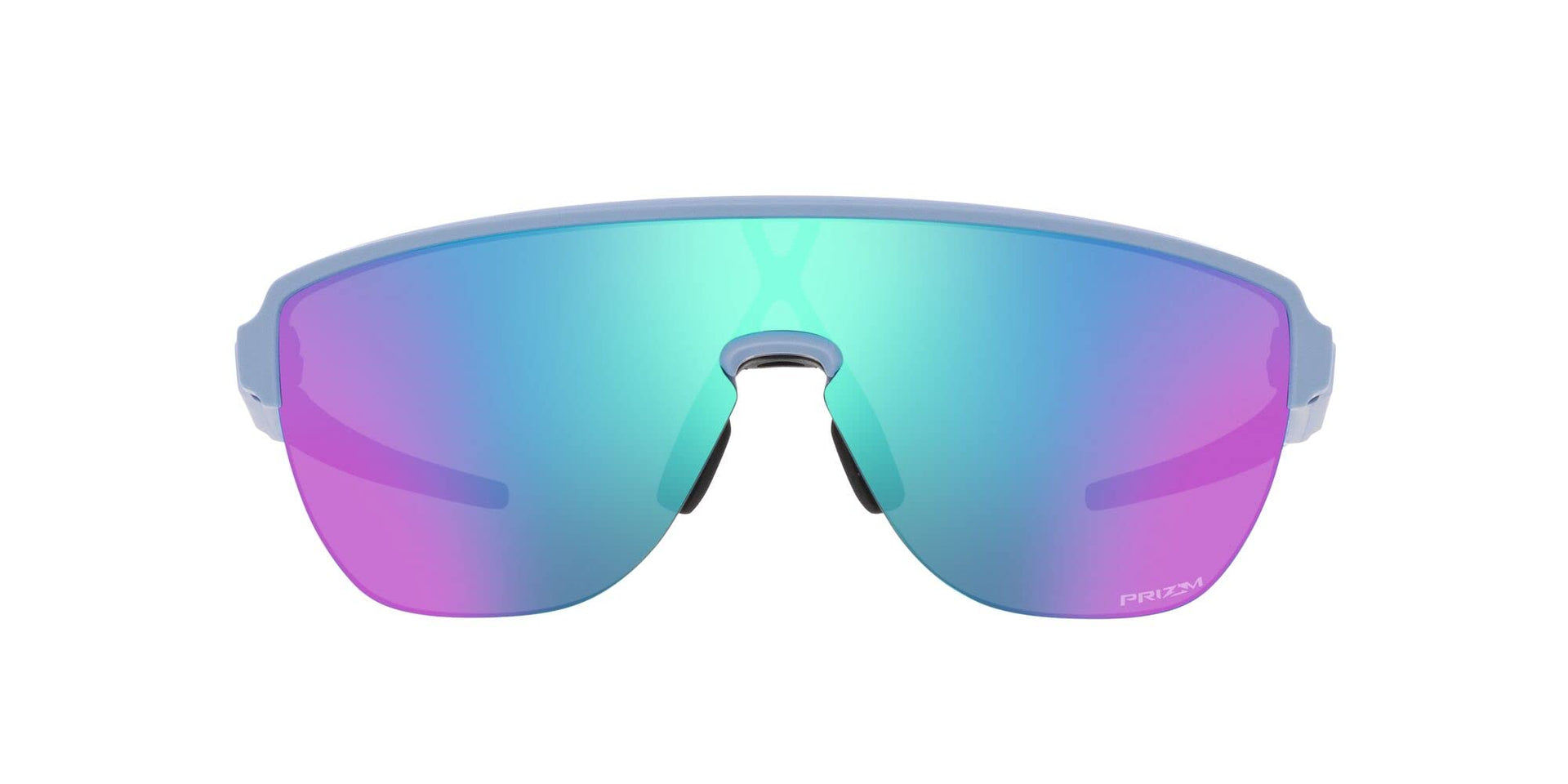 Oakley Corridor Low Bridge Fit Sunglasses - Matte Stonewash/Prizm Sapphire / 42 mm - 888392603616