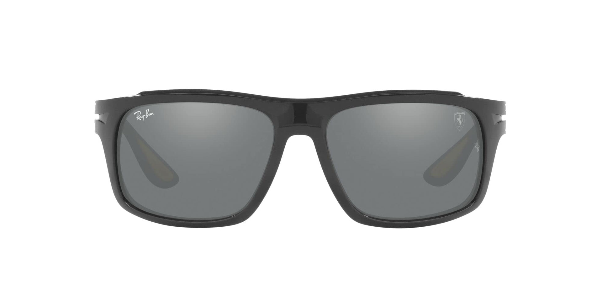 Ray-Ban Scuderia Ferrari Collection Aviator RB4364M Sunglasses - Grey/Grey Mirrored Silver / 61 mm - 8056597546072