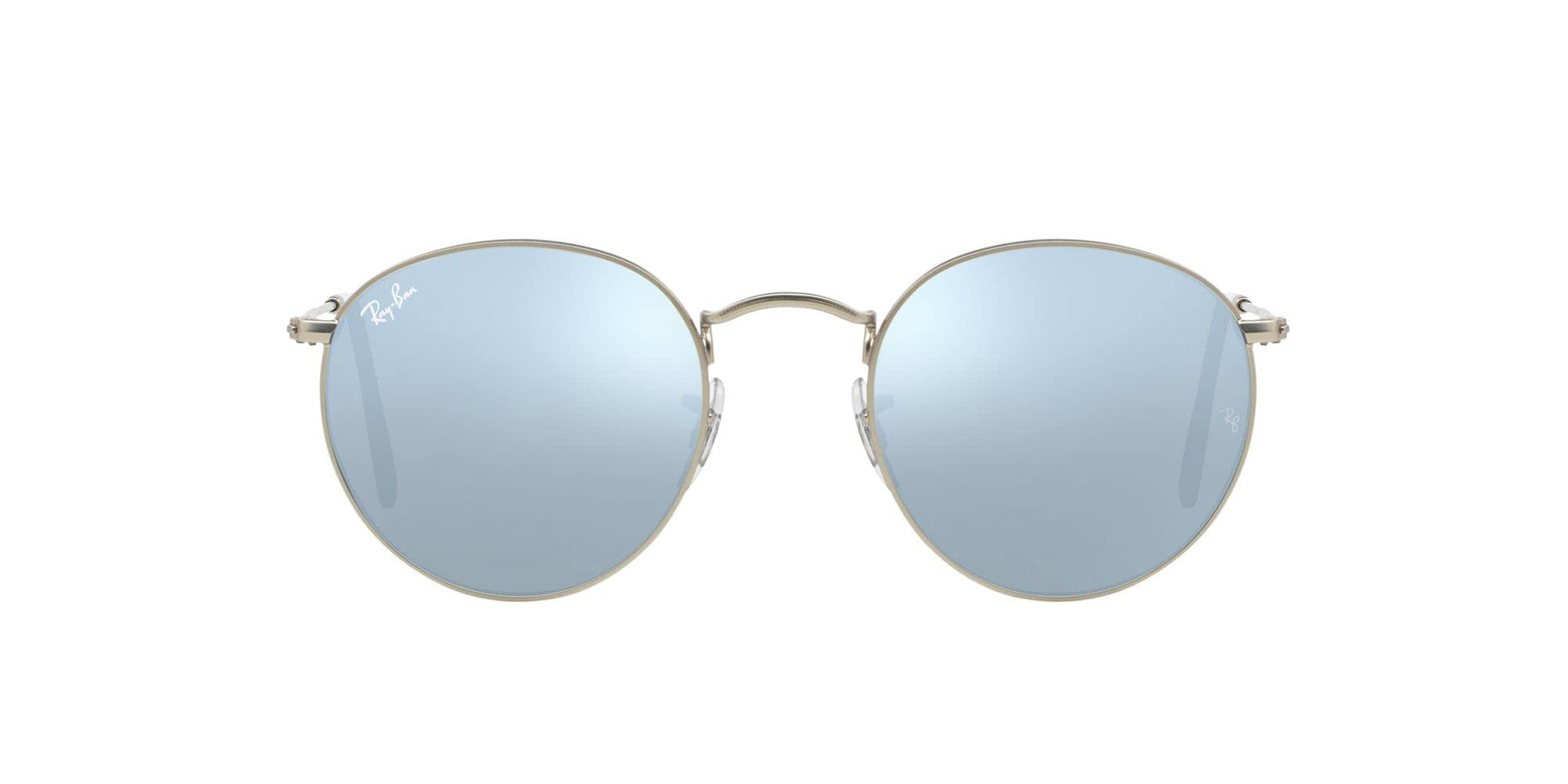 Ray-Ban Metal Glasses RB3447 Sunglasses - Matte Silver/Light Green Mirrored Silver / 50 mm - 8053672227062