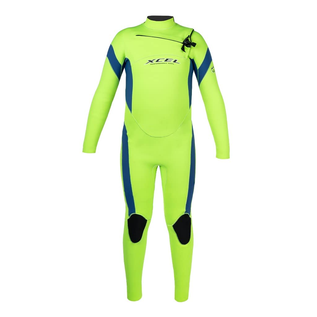 XCEL Youth Infiniti Solution 3/2mm Fullsuit - Fluorescent Lime/Sapphire Blue / 10