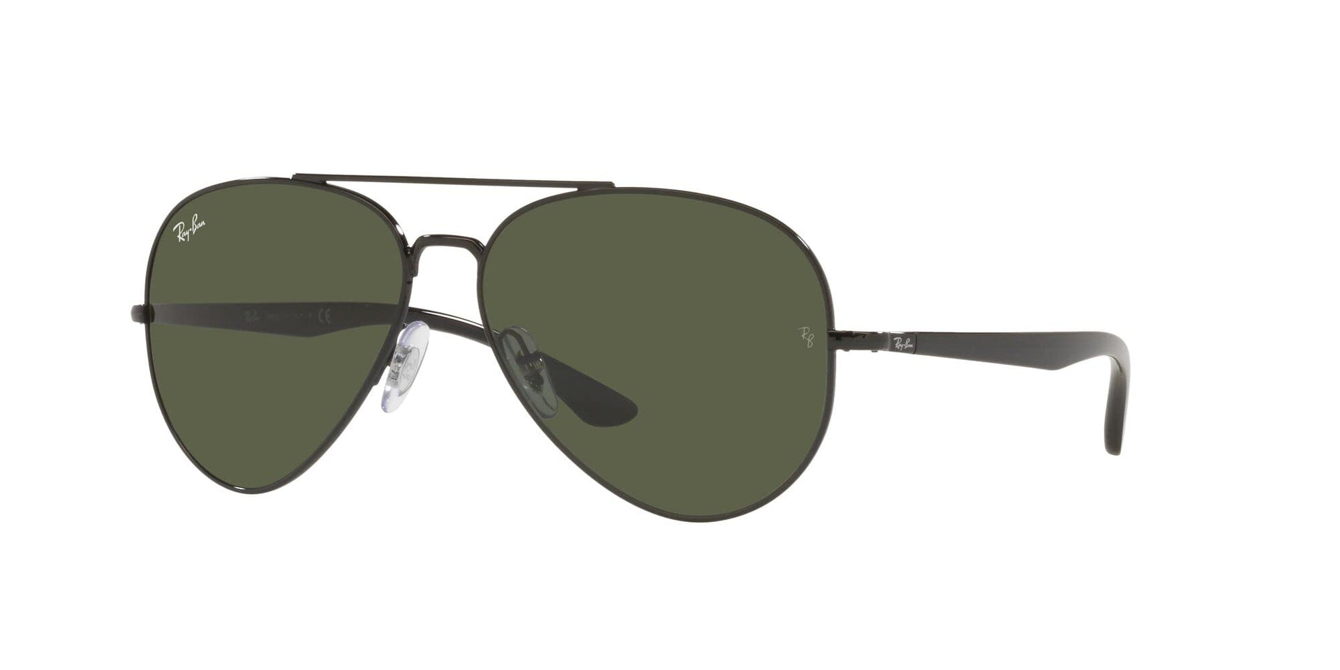 Ray-Ban Aviator RB3675 Sunglasses - Black/Green / 58 mm - 8056597432177 - Additional Image 1