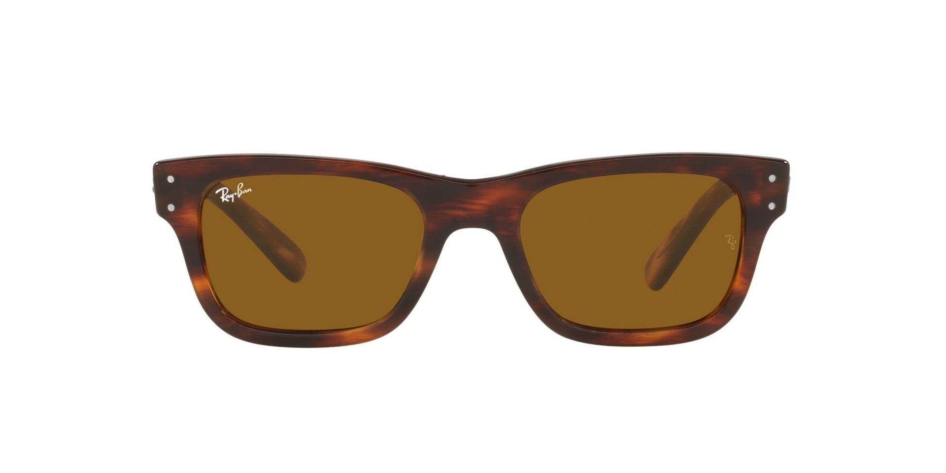 Ray-Ban Mr Burbank RB2283 Sunglasses - Striped Havana/Brown / 55 mm - 8056597556415