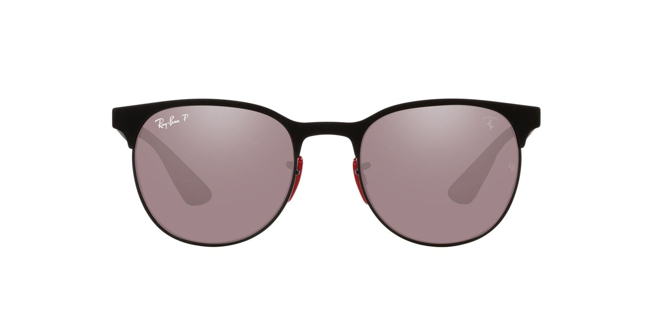 Ray-Ban RB8327M Sunglasses - Matte Black on Black/Purple Mirrored Silver Polarized / 53 mm - 8056597768566