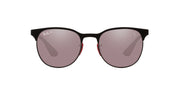 Ray-Ban RB8327M Sunglasses - Matte Black on Black/Purple Mirrored Silver Polarized / 53 mm - 8056597768566