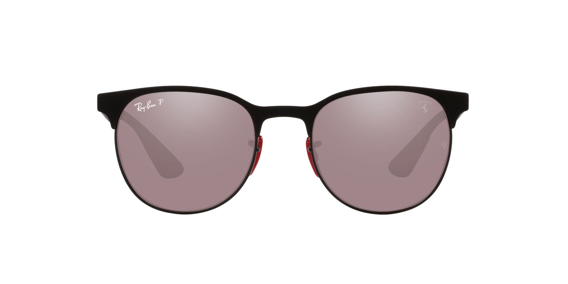 Ray-Ban RB8327M Sunglasses - Matte Black on Black/Purple Mirrored Silver Polarized / 53 mm - 8056597768566