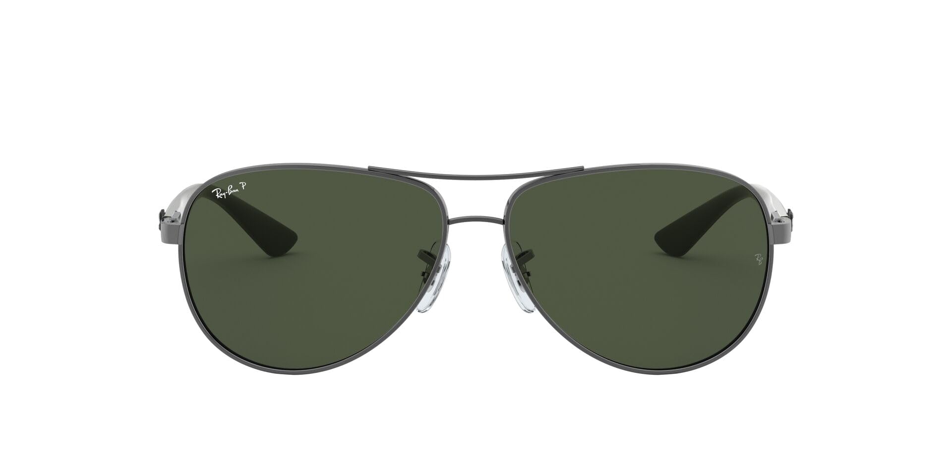 Ray-Ban Carbon Fiber Aviator RB8313 Sunglasses - Gunmetal/Polarized Dark Green / 61 mm - 8053672006667 - Additional Image 2