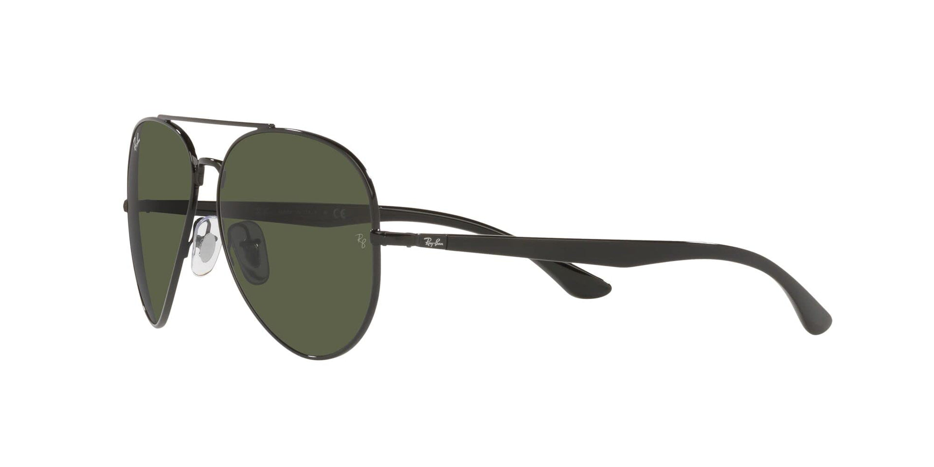 Ray-Ban Aviator RB3675 Sunglasses - Black/Green / 58 mm - 8056597432177 - Additional Image 2