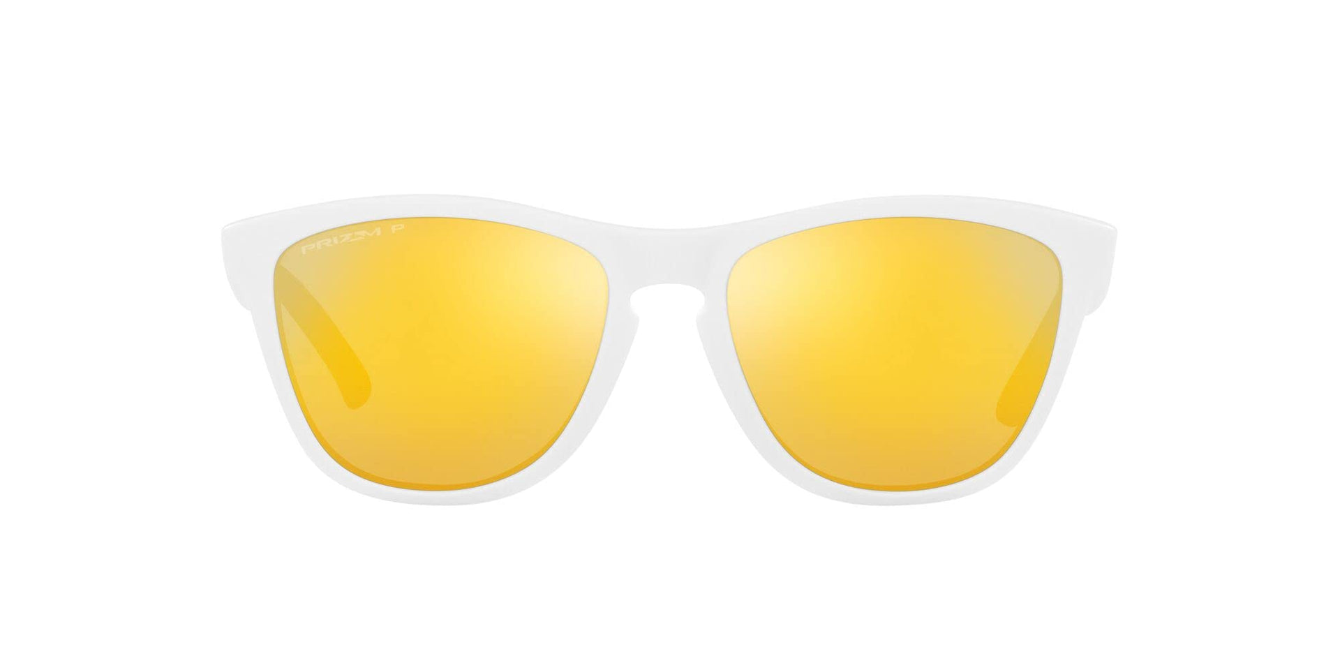 Oakley Frogskins Low Bridge Fit Sunglasses - Matte White/Prizm 24k Polarized / 54 mm - 888392602053