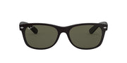 Ray-Ban New Wayfarer RB2132 Sunglasses - Rubber Black/Polarized Green / 55 mm - 8053672131598