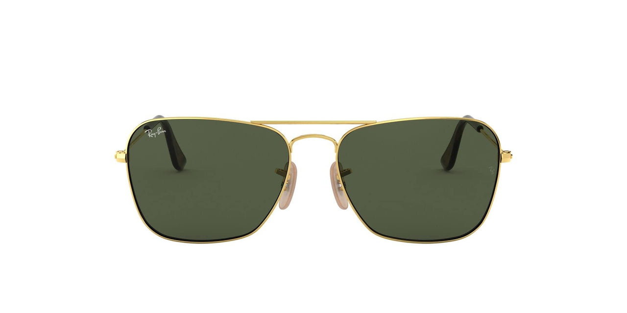 Ray-Ban Caravan RB3136 Sunglasses - Gold Havana/G-15 Green / 58 mm - 8053672494501