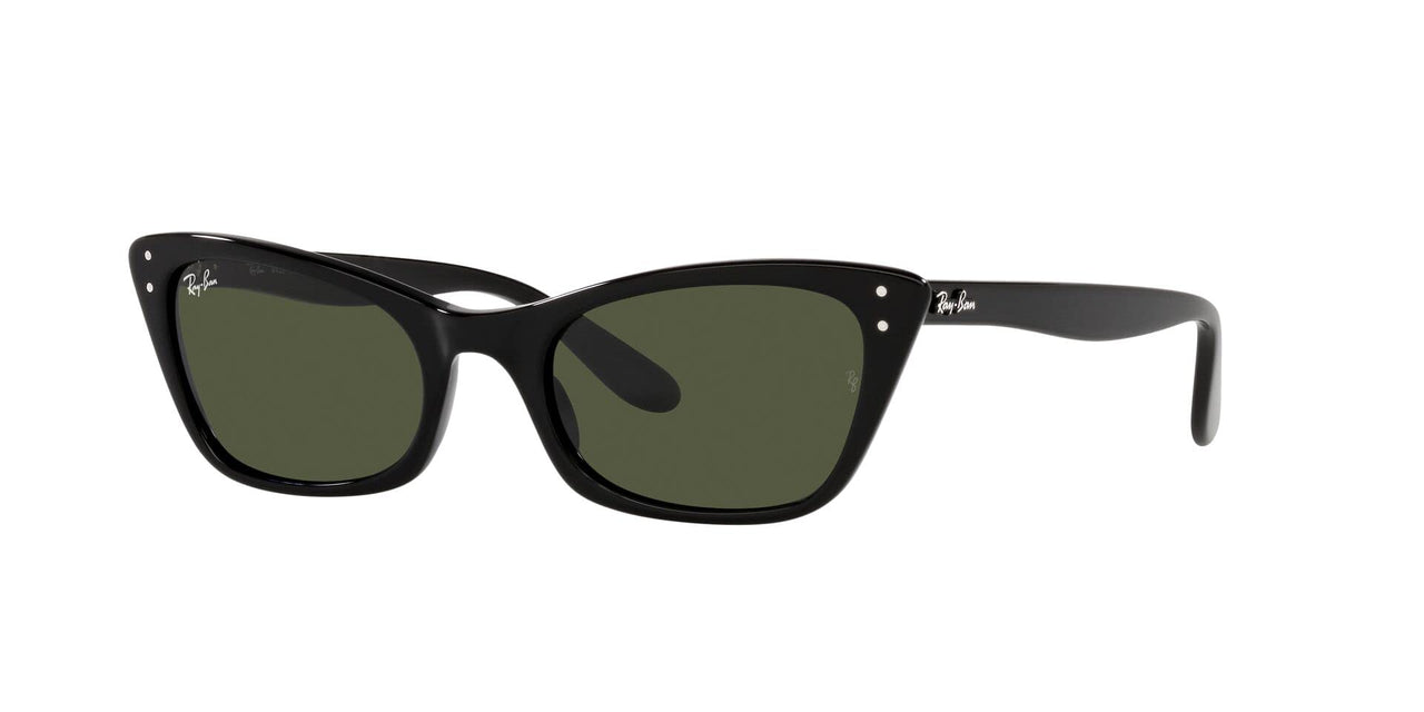 Ray-Ban Lady Burbank Cat Eye RB2299 Sunglasses - Black/Green / 52 mm - 8056597548779