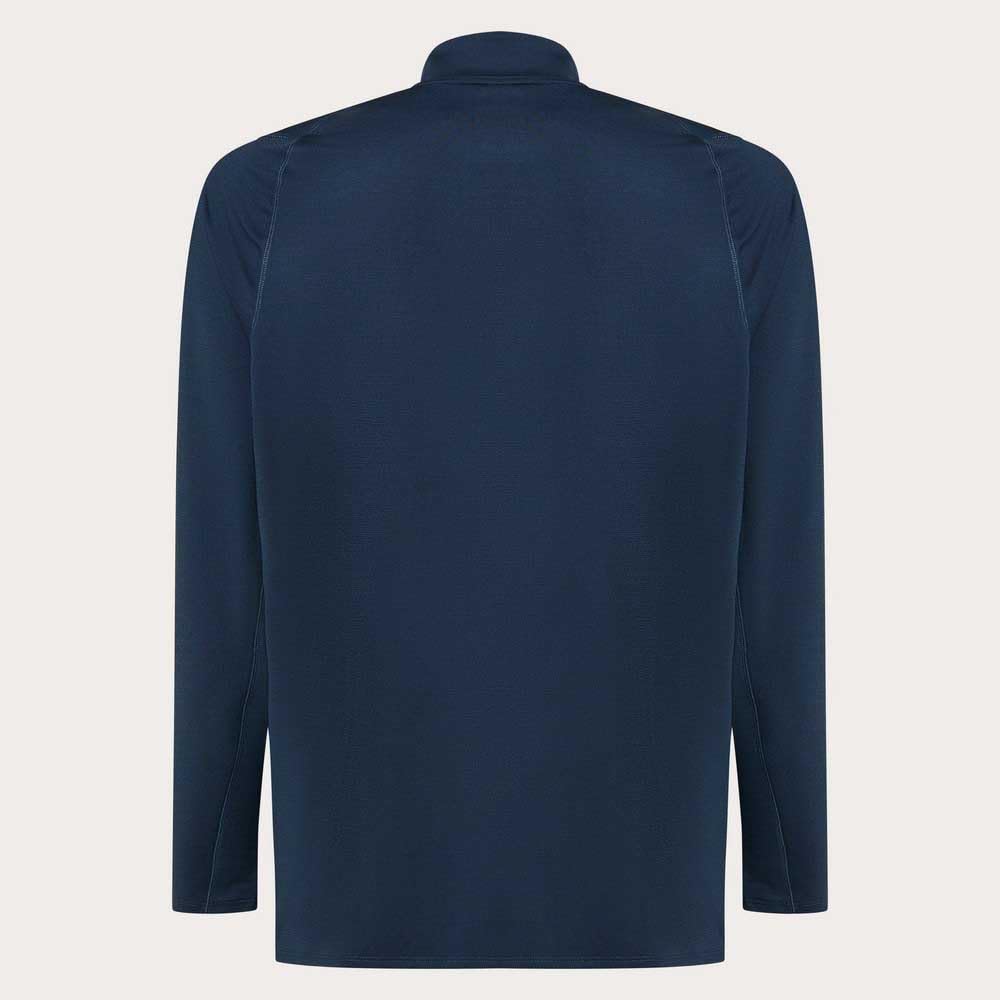 Oakley men's quarter-zip sweatshirt, navy, flat back view