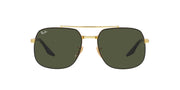 Ray-Ban RB3699 Sunglasses - Black on Gold/Green / 56 mm - 8056597719650