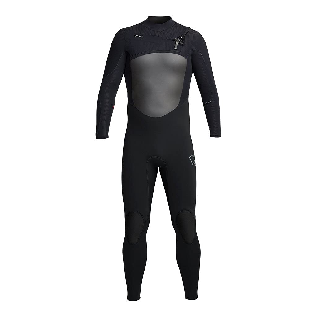 XCEL Mens Infiniti 4/3mm Fullsuit - XCEL Mens Infiniti 4/3mm Fullsuit Wetsuit (Black '20, Small Tall)