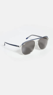 Ray-Ban Bill RB2198 Sunglasses - Blue on Transparent/Dark Grey / 56 mm - 8056597529693 - Additional Image 3