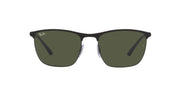 Ray-Ban RB3686 Sunglasses - Matte Black on Black/Green / 57 mm - 8056597625494