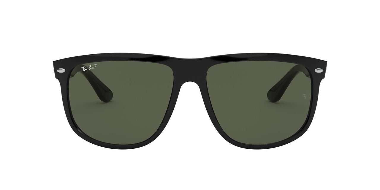 Ray-Ban Boyfriend RB4147 Sunglasses - Black/Polarized Dark Green / 60 mm - 805289391616