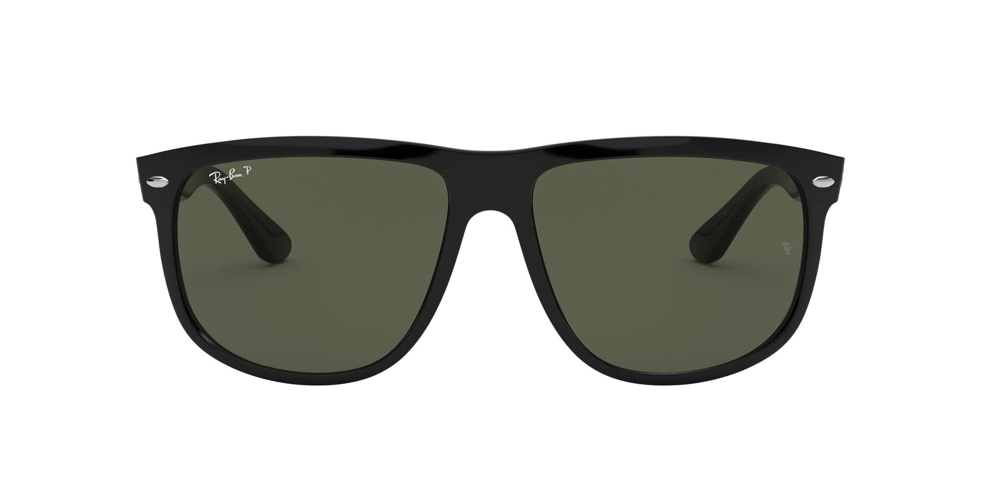 Ray-Ban Boyfriend RB4147 Sunglasses - Black/Polarized Dark Green / 60 mm - 805289391616
