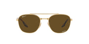 Ray-Ban RB3688 Sunglasses - Gold/Polarized Brown / 55 mm - 8056597626033