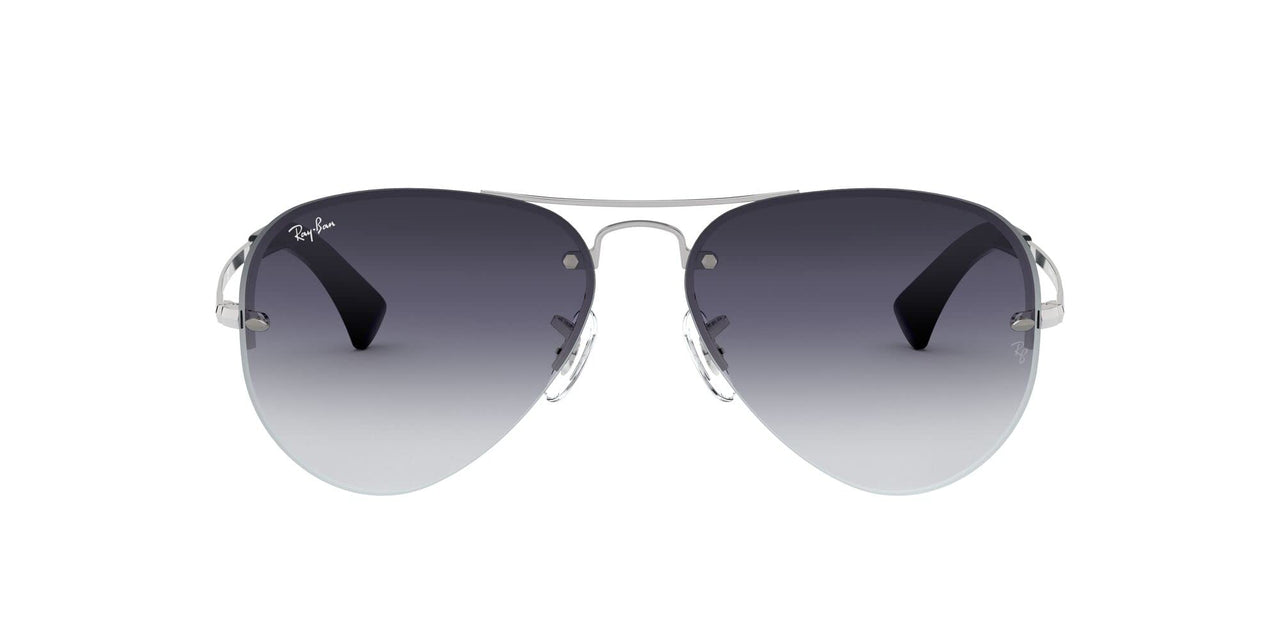 Ray-Ban Aviator RB3449 Sunglasses - Silver/Light Grey Gradient Dark Blue / 59 mm - 805289444312