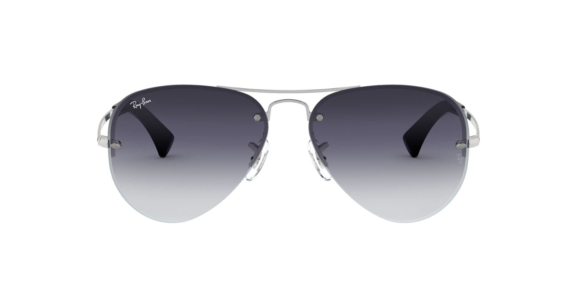 Ray-Ban Aviator RB3449 Sunglasses - Silver/Light Grey Gradient Dark Blue / 59 mm - 805289444312
