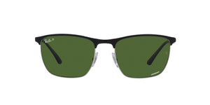 Black on Silver/Polarized Dark Green