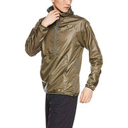 Oakley men's wind anorak jacket, olive with blue zipper and hood