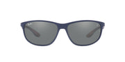 Ray-Ban RB4394M Sunglasses - Matte Blue/Grey Mirrored Silver / 61 mm - 8056597761994
