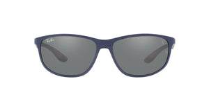 Matte Blue/Grey Mirrored Silver