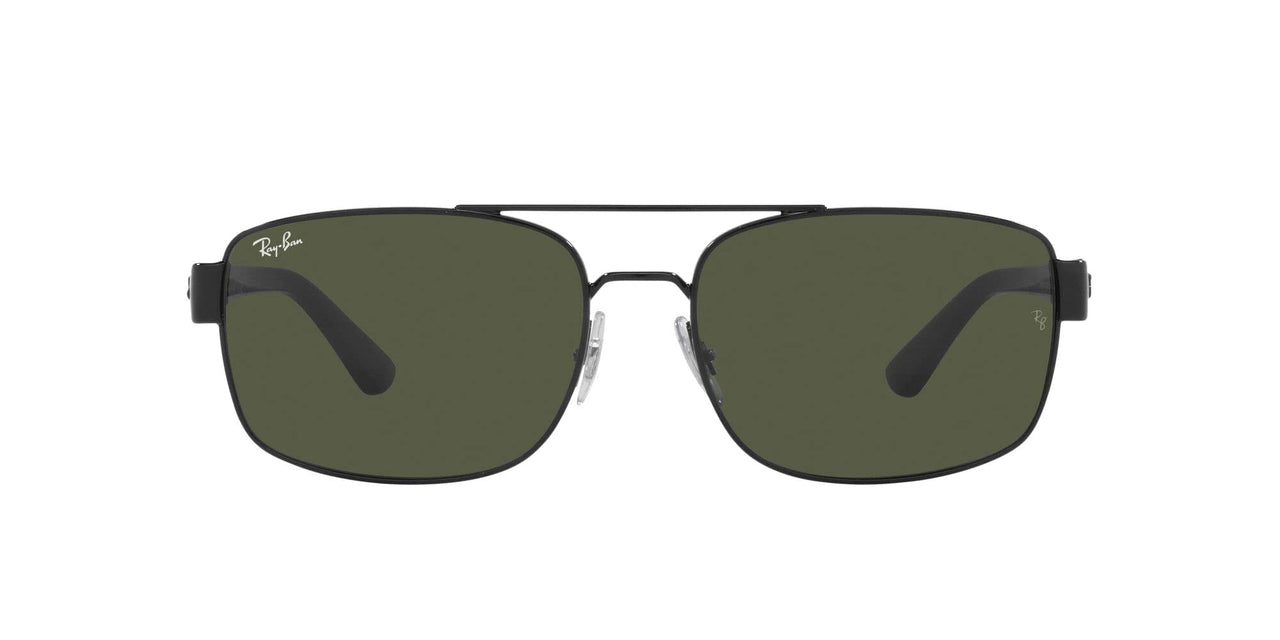 Ray-Ban RB3687 Sunglasses - Black/Green / 61 mm - 8056597625944