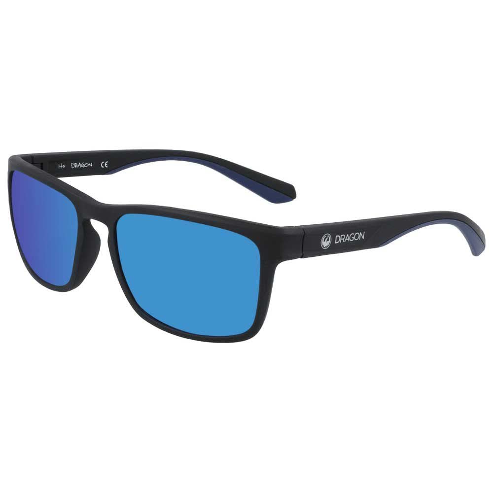 Dragon Alliance Dragon Blaise LL Rectangular Sunglasses - Matte Black With Lumalens Blue Ion Lens / One Size - X003OS4WRN