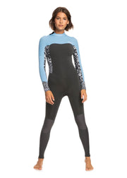 Roxy Womens 3/2mm Swell Series Back Zip Fullsuit - Jet/Boy Blue / 4