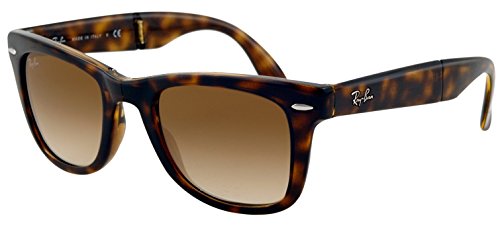 Ray-Ban Folding Wayfarer RB4105 Sunglasses - Ray-Ban Folding Wayfarer RB 4105 Sunglasses Light Havana / Crystal Brown Gradient 54mm 2-P - 805289745570