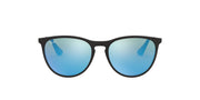 Ray-Ban Erika Asian Fit RJ9060SF Sunglasses - Rubber Black/Blue Flash / 52 mm - 8053672666076