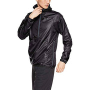 Oakley men's wind anorak jacket, black with blue zipper and hood
