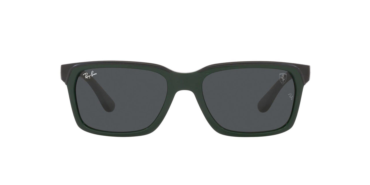 Ray-Ban RB4393M Sunglasses - Fiorano Green on Rubber/Dark Grey / 56 mm - 8056597782173