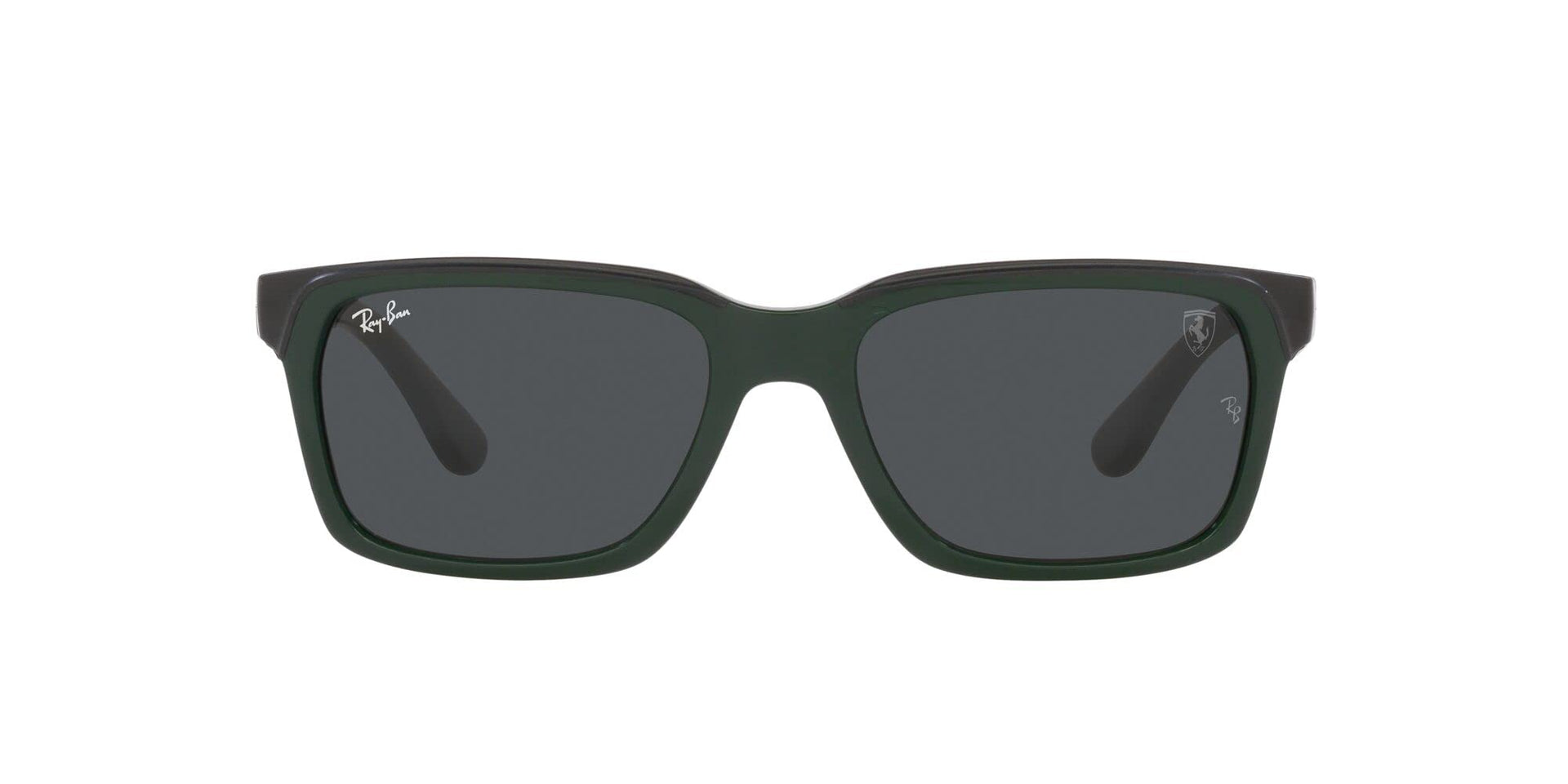 Ray-Ban RB4393M Sunglasses - Fiorano Green on Rubber/Dark Grey / 56 mm - 8056597782173
