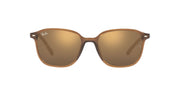 Ray-Ban Leonard Low Bridge Fit RB2193F Sunglasses - Transparent Brown/Light Brown Mirrored Gold / 55 mm - 8056597759083