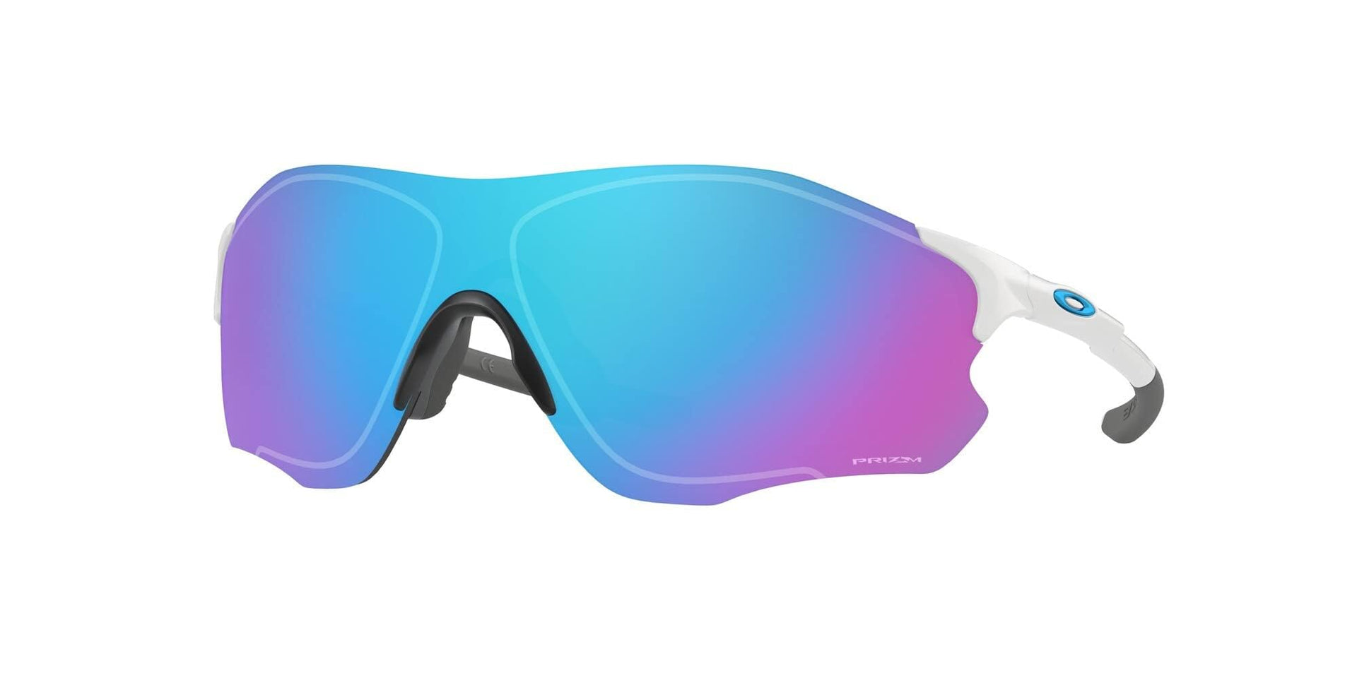 Oakley Evzero Path Low Bridge Fit Sunglasses - Polished White/Prizm Sapphire / 38 Mm - 888392280145