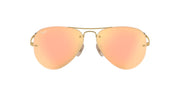 Ray-Ban Aviator RB3449 Sunglasses - Gold/Light Brown Mirror Pink / 59 mm - 8053672508093