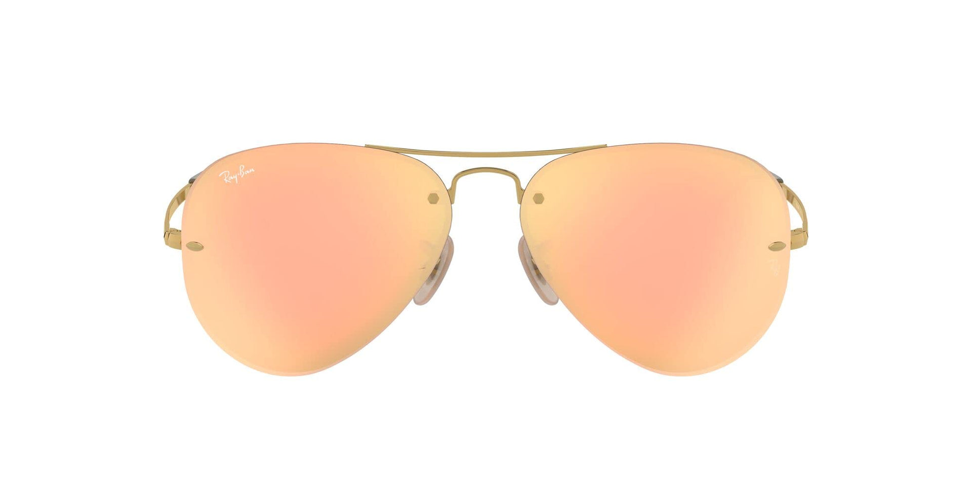 Ray-Ban Aviator RB3449 Sunglasses - Gold/Light Brown Mirror Pink / 59 mm - 8053672508093