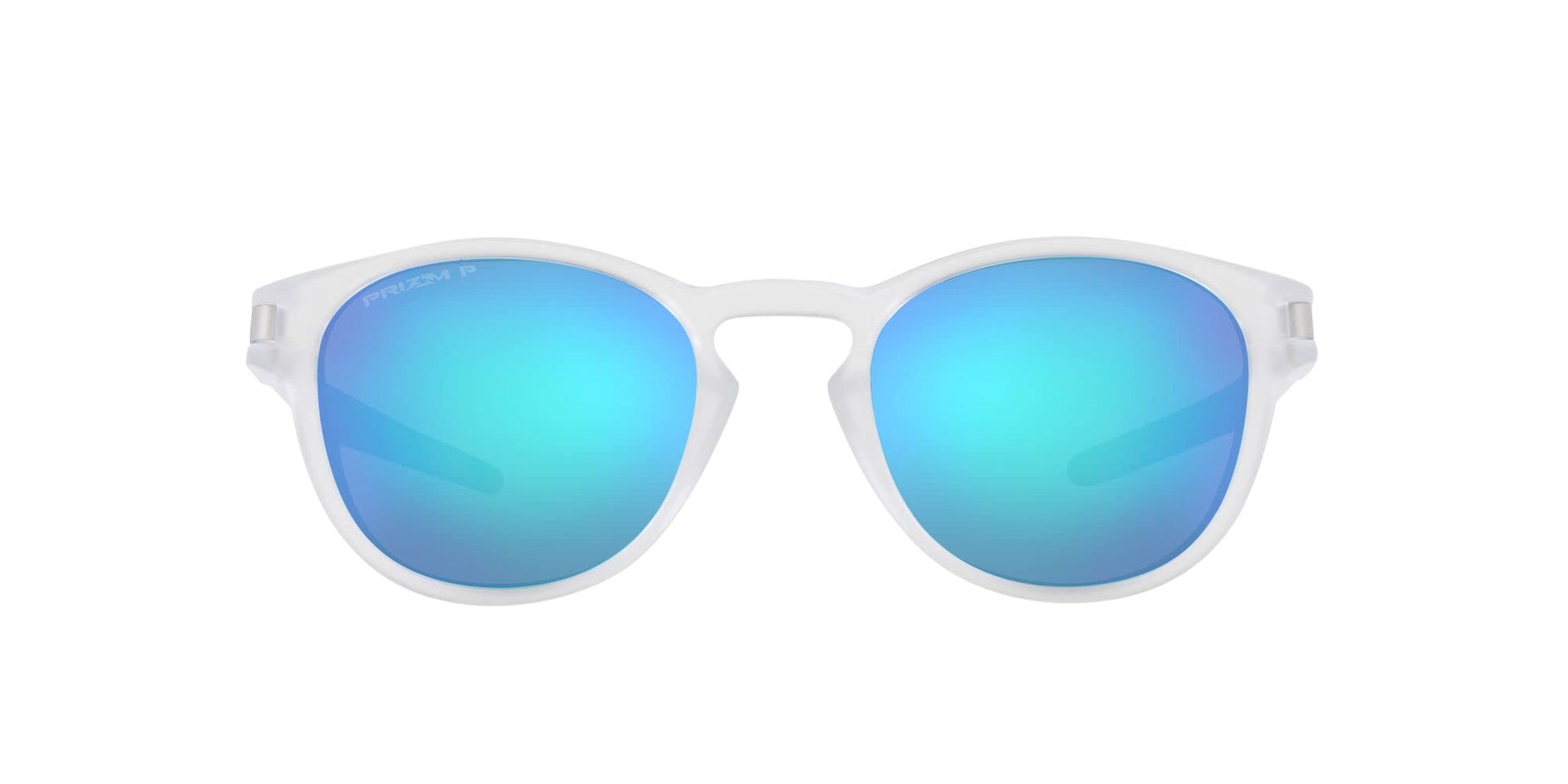 Oakley Latch Oval Sunglasses - Matte Clear/Prizm Sapphire Polarized / 53 - 888392594150
