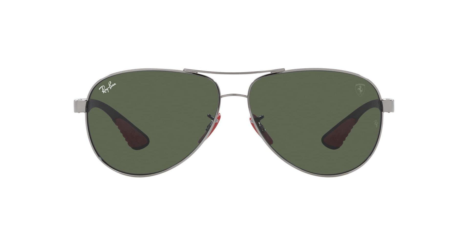 Ray-Ban Scuderia Ferrari Collection Aviator RB8331M Sunglasses - Gunmetal/Dark Green / 61 mm - 8056597853583