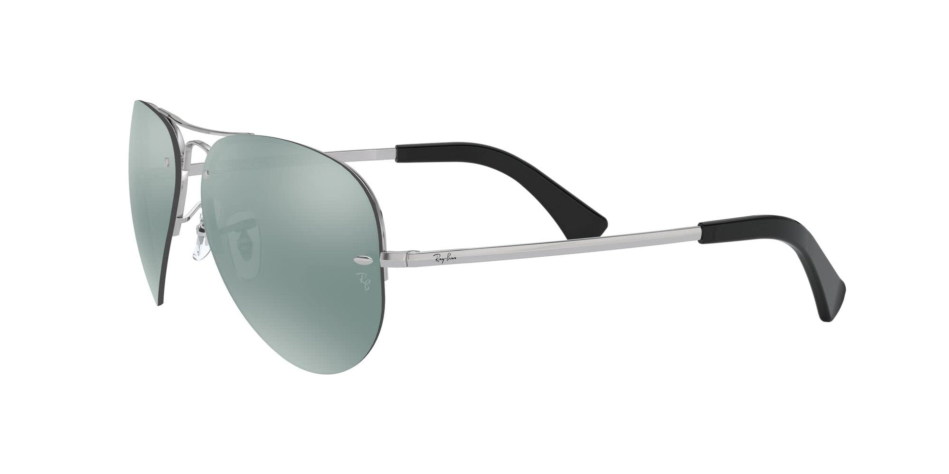 Ray-Ban Aviator RB3449 Sunglasses - Silver/Green Mirrored Silver / 59 mm (X001GVJXIX) - X001GVJXIX - Additional Image 2