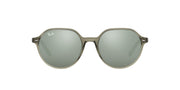 Ray-Ban Thalia Low Bridge Fit RB2195F Sunglasses - Transparent Green/Grey Mirror / 53 mm - 8056597759151